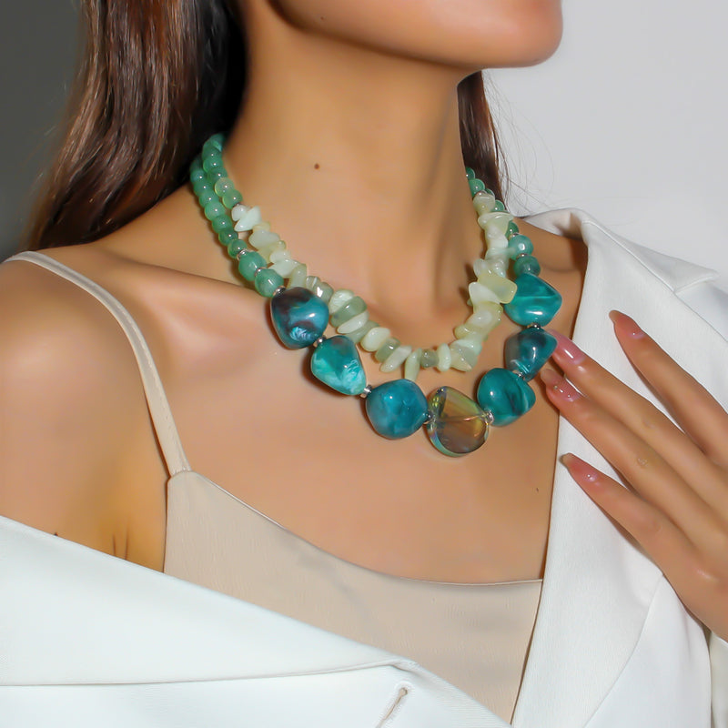 Boho Layered Beaded Stackable NeckLace