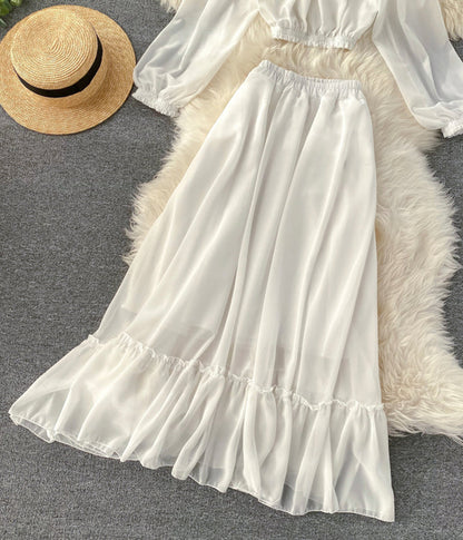 Fashion girl dress two pieces long sleeve dress S15