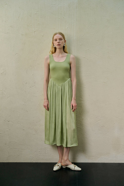 Patchwork sleeveless dress