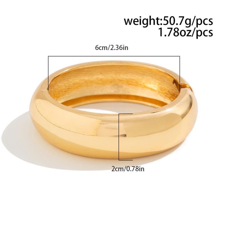 Smooth Wide Gold Foil Tie Dye Bracelet