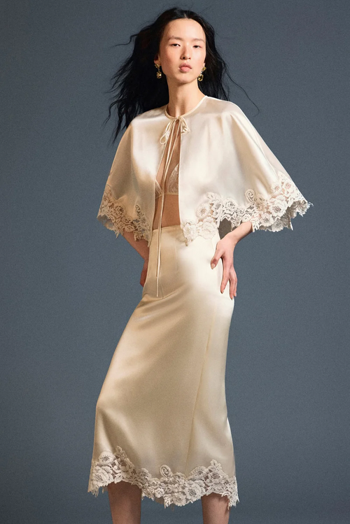 Veliora Silk Cape Top